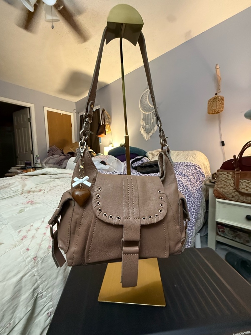 Free People We The Free Baby Leigh Leather Shoulder Bag